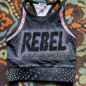 Rebel Crystal cheer Bra top
